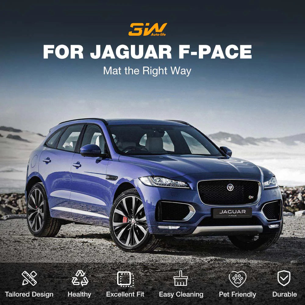 3W Jaguar F-pace 2017-2024 Custom Floor Mats TPE Material & All-Weathe