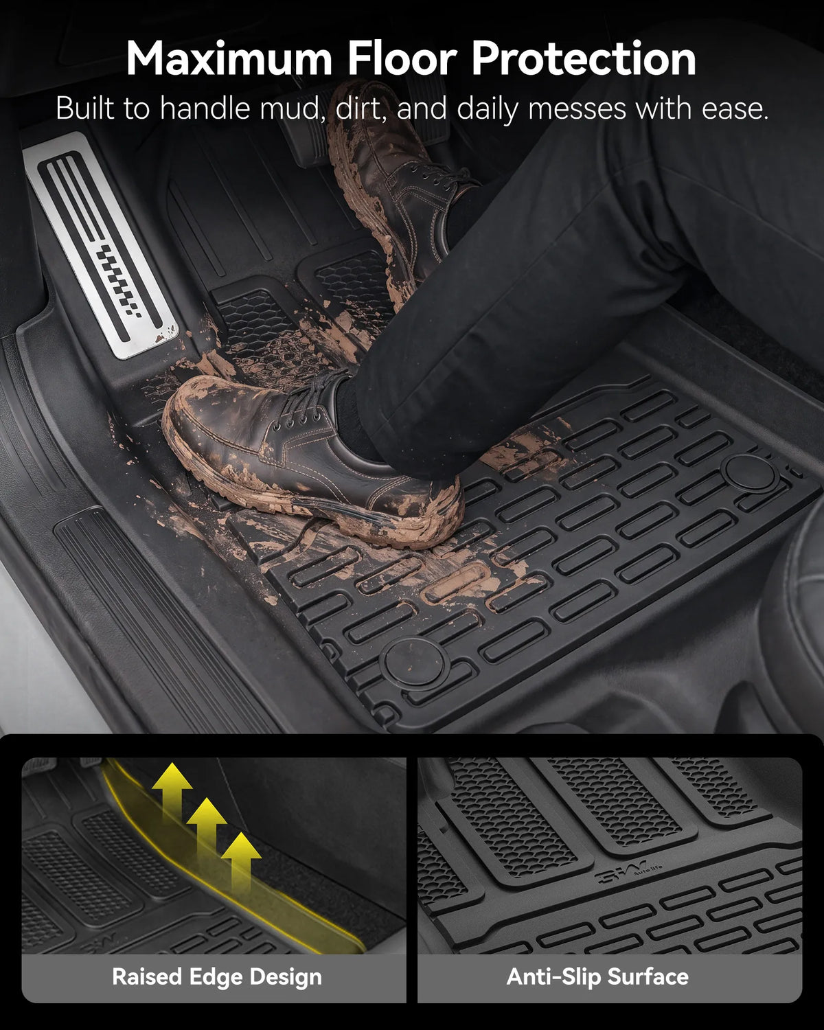 3W Jeep Cherokee 2026-2027 Custom Floor Mats / Trunk Mat / Seat Back Protector Thorex™ All-Weather Protection