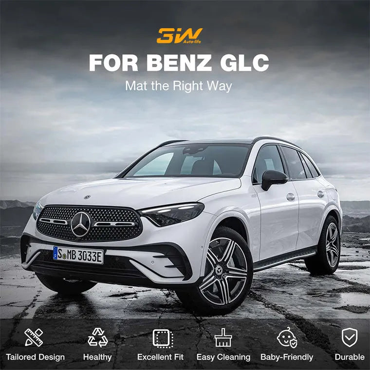 3W Mercedes-Benz GLC 2016-2022 Custom Floor Mats / Trunk Mat TPE ...