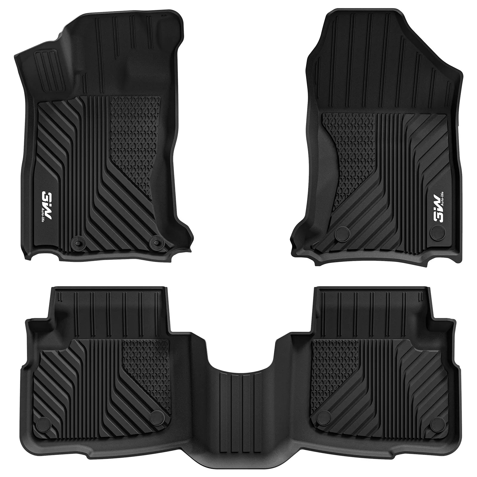 3W Floor Mats Fit for Subaru Outback & Legacy 2020-2024 2025 TPE All Weather Custom Fit Floor Liner for Subaru Outback & Legacy 1st and 2nd Row Car Mats, Black