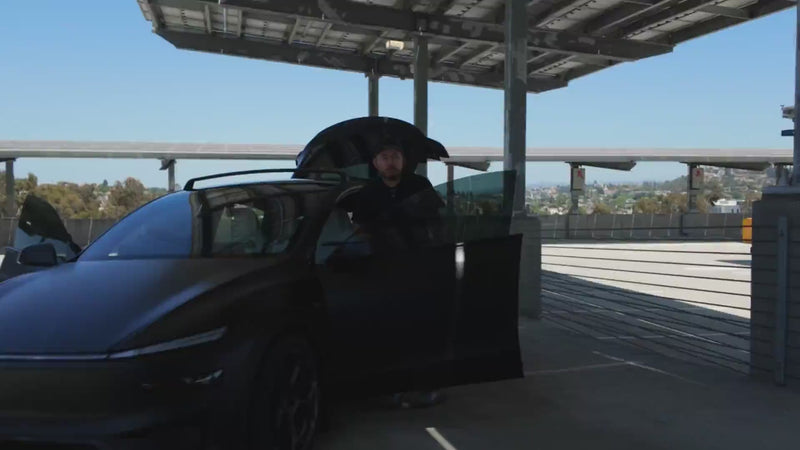 Tesla Model Y Juniper 3W Floor Mats with Double Layer Detachable Carpet Social Media Video 2