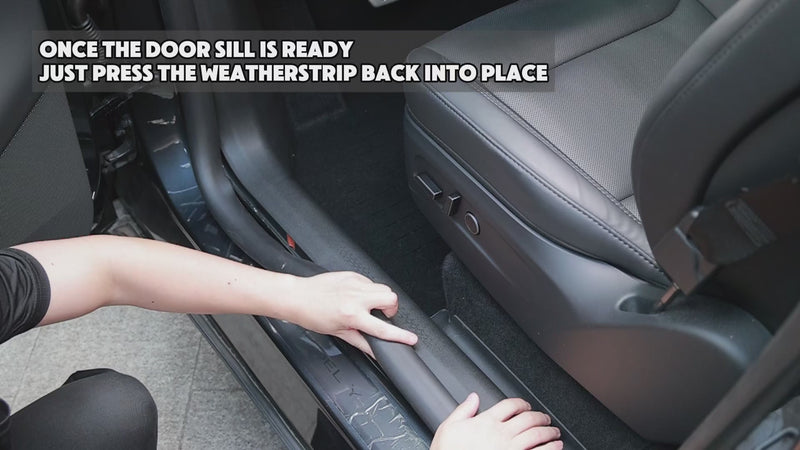First Make Sure The Door Sill Felt is Nice And Clean So The Protector Fits Perfectly