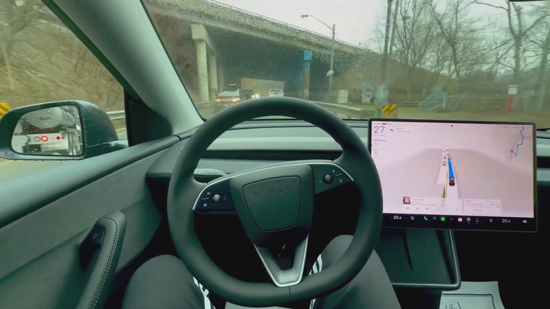 Tesla Model Y Juniper 3W Floor Mats with Double Layer Detachable Carpet Social Media Video 1