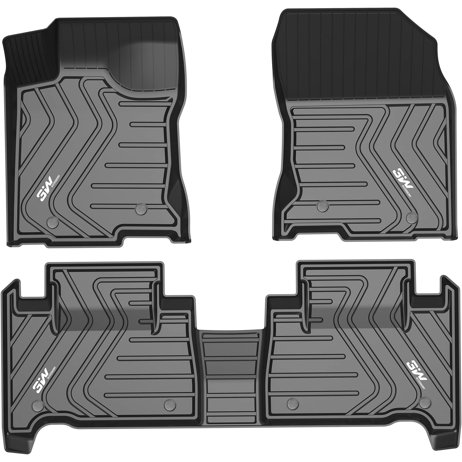 3W Lexus NX 2015-2021 (NX200t/NX300/NX300h) Custom Floor Mats TPE Material & All-Weather Protection Vehicles & Parts 3Wliners 2015-2021 NX 2015-2021 1st&2nd Row Mats