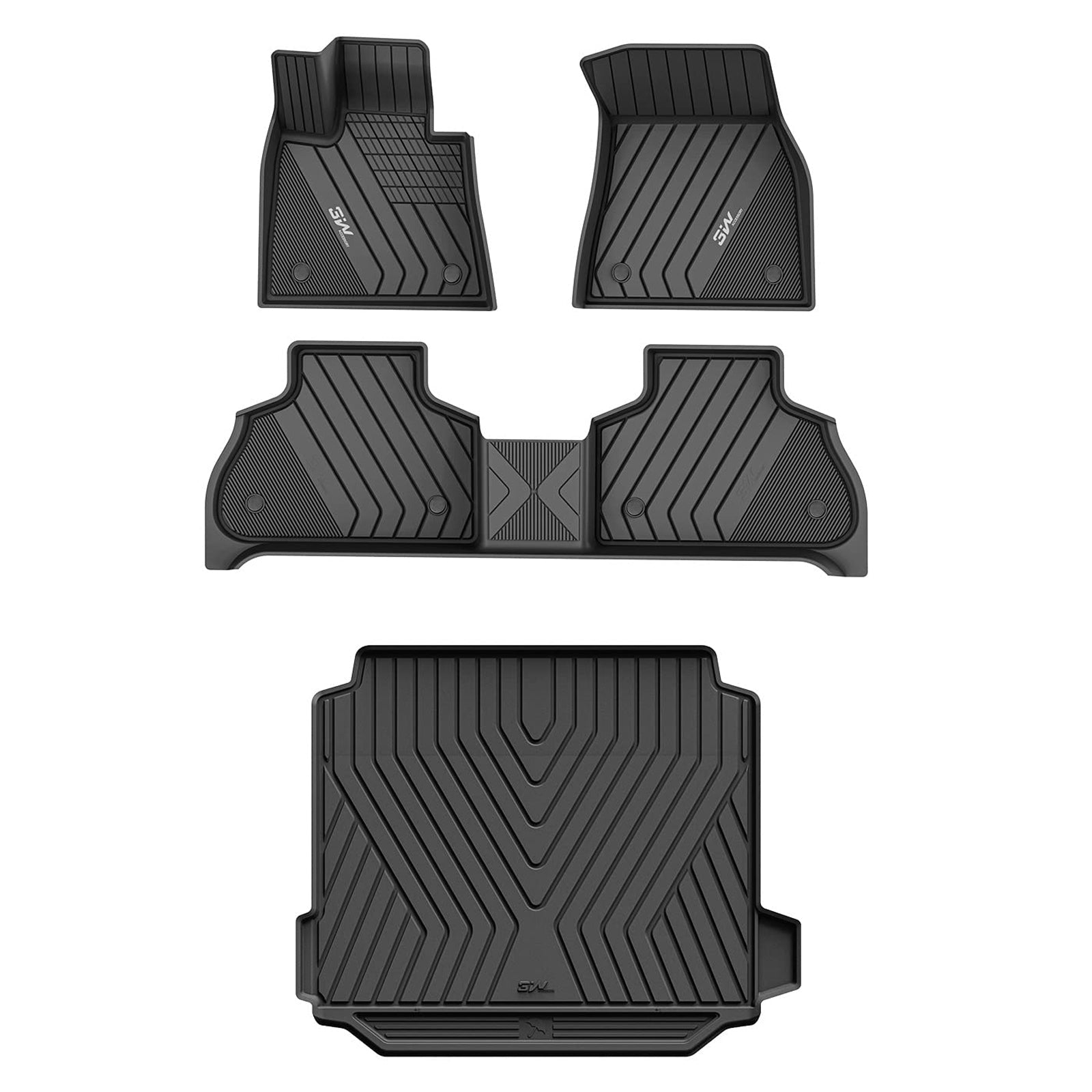 3W BMW X5 2019-2024 Custom Floor Mats / Trunk Mat TPE Material & All-Weather Protection Vehicles & Parts 3Wliners   