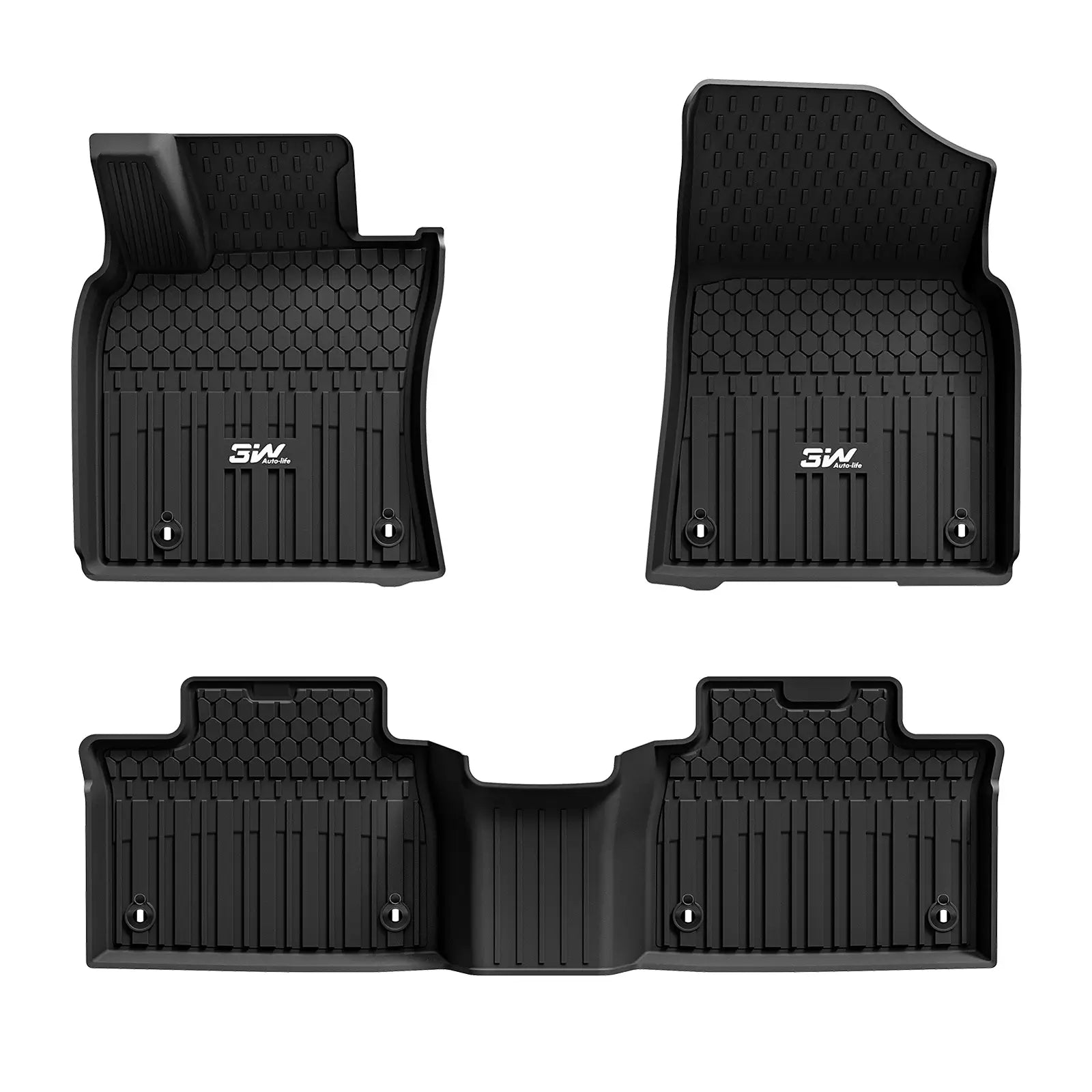 3W Toyota Camry 2025 Floor Mats / Cargo Liner (Include Hybrid) TPE Material & All-Weather Protection Vehicles & Parts 3Wliners 2025 Camry 2025 1st&2nd Row Mats