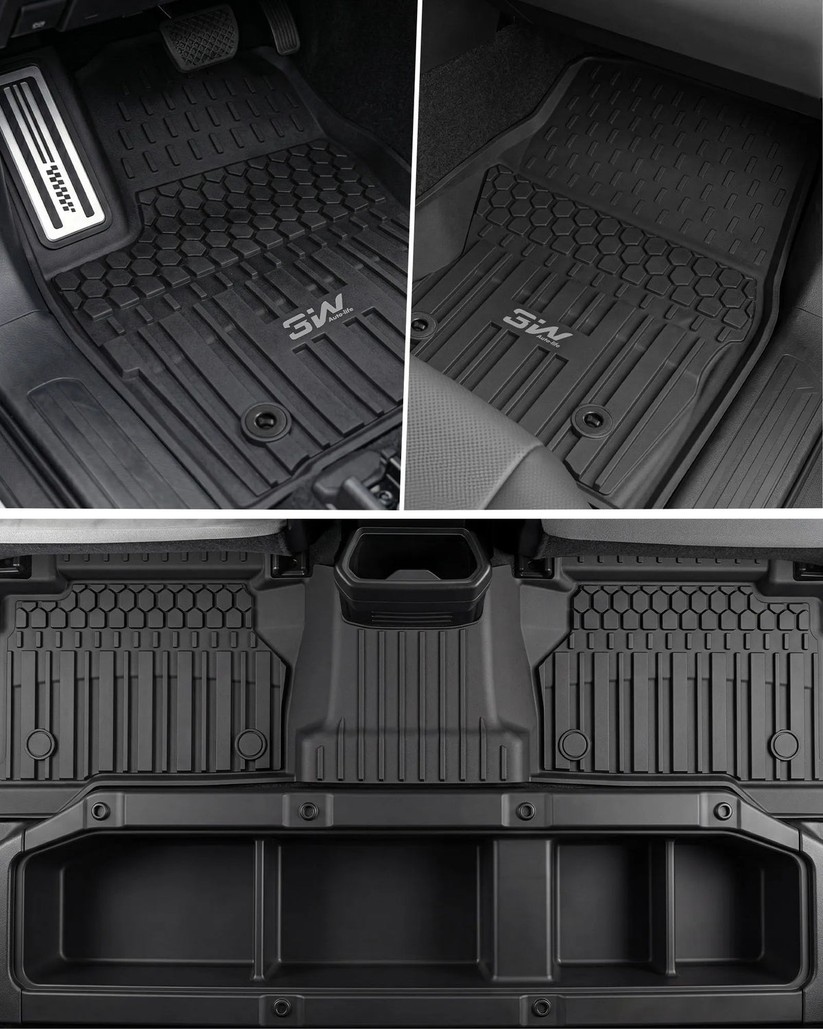 3W Toyota Tacoma 2024-2026 (Double Cab, Automatic Transmission) (Not for Hybrid) Floor Mats/ Bed Mat Thorex™ All Weather Custom Fit