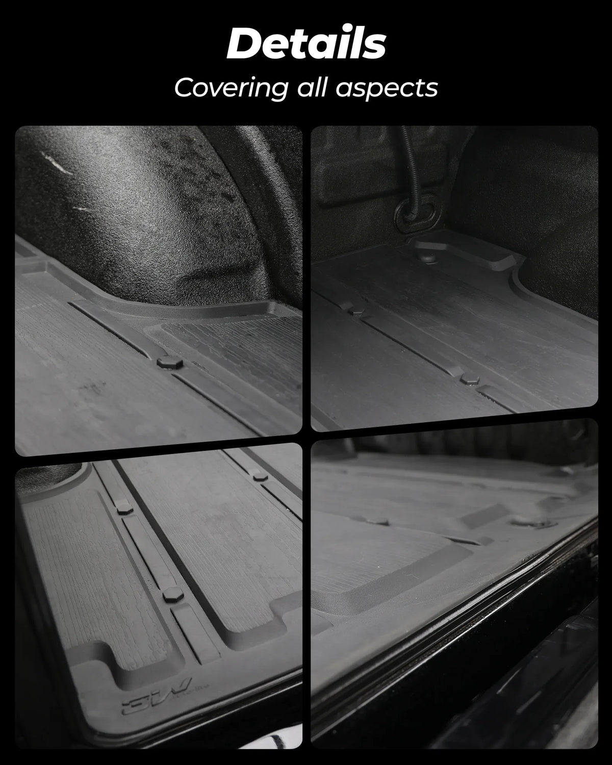 3W Toyota Tacoma 2024-2026 (Double Cab, Automatic Transmission) (Not for Hybrid) Floor Mats/ Bed Mat Thorex™ All Weather Custom Fit