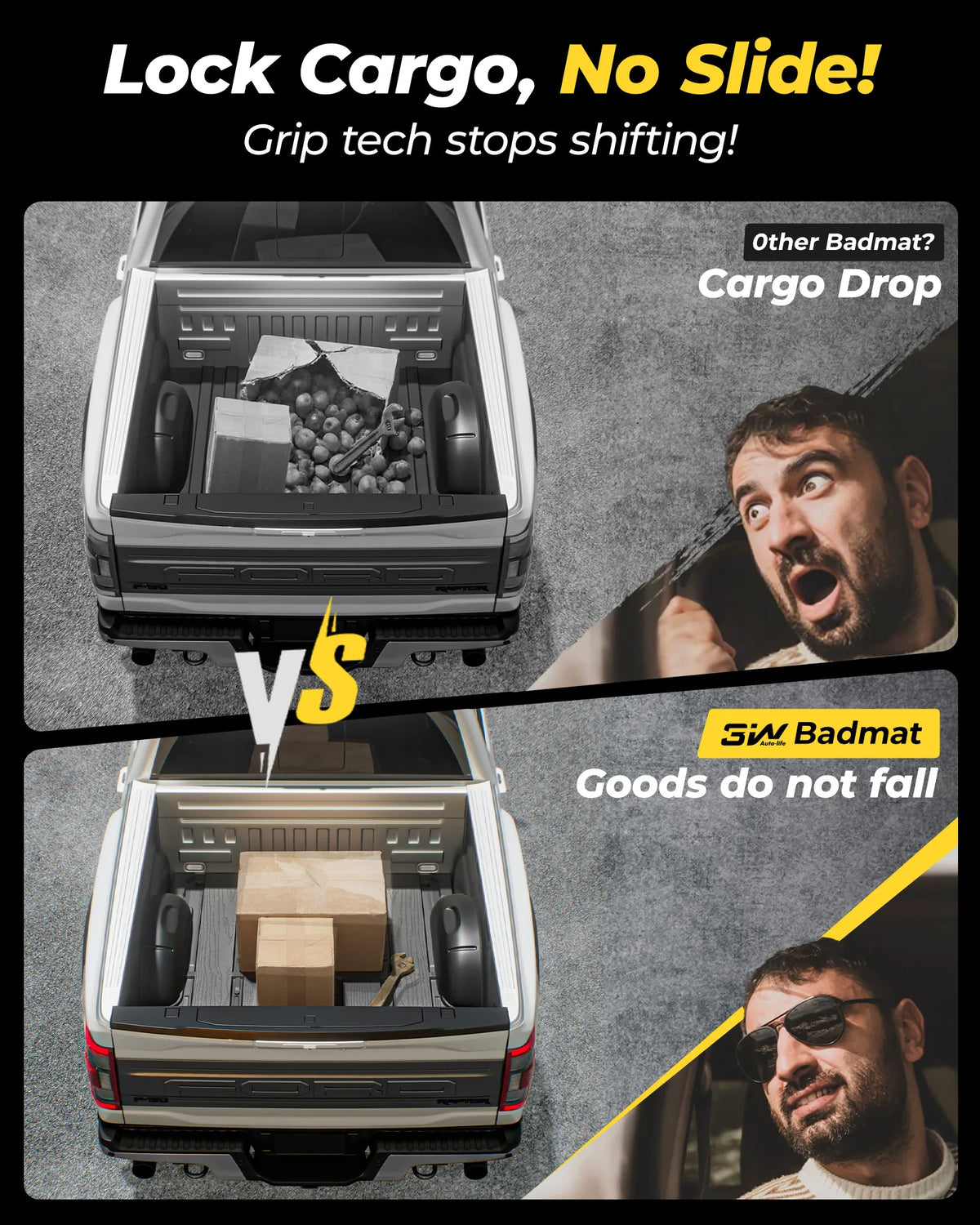 3W Toyota Tacoma 2024-2026 (Double Cab, Automatic Transmission) (Not for Hybrid) Floor Mats/ Bed Mat Thorex™ All Weather Custom Fit