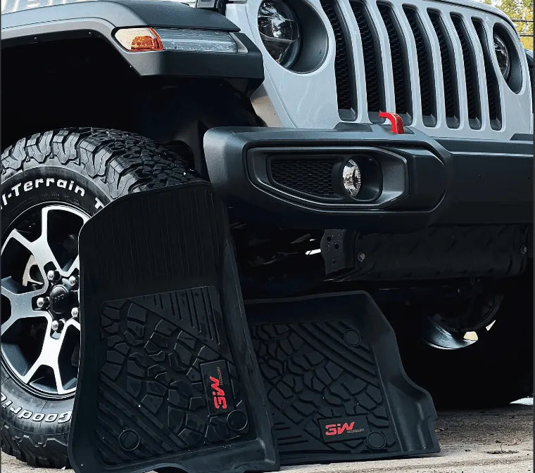 3W Jeep Wrangler JLU Custom Floor Mats or Trunk Mat 20182024 Unlimited
