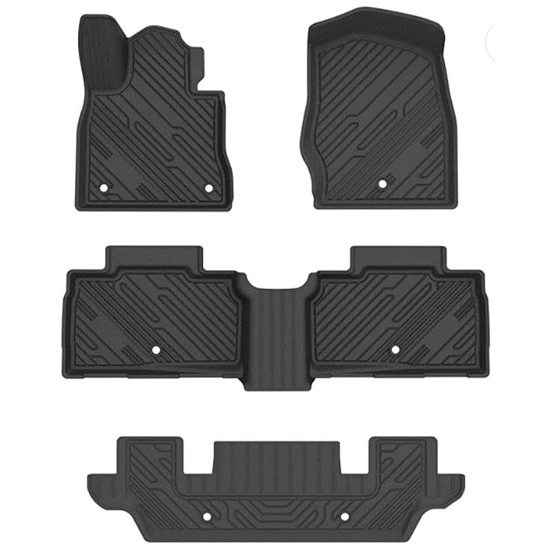 3W Ford Explorer 2020-2023 Custom Floor Mats TPE Material & All-Weather Protection Vehicles & Parts 3Wliners 2020-2023 6 Seat Explorer 2020-2023 1st&2nd&3rd Row Mats