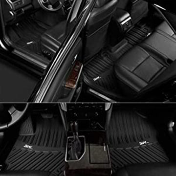 3W Jeep Wrangler JLU Custom Floor Mats or Trunk Mat 2018-2024 Unlimited 4-Door TPE Material & All-Weather Protection, 2018-2024 / JL Without Subwoofer