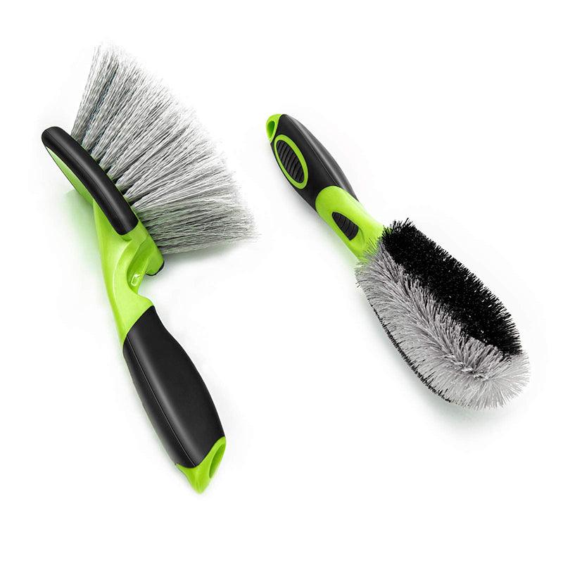 3W Car Wash Brush & Tire Rim Brush Set Kit Car Care Tire Rim Cleaner Bristles Vehicles & Parts 3Wliners Car Brush & Rim Brush Set  