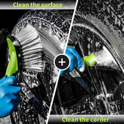 3W Car Wash Brush & Tire Rim Brush Set Kit Car Care Tire Rim Cleaner Bristles Vehicles & Parts 3Wliners   