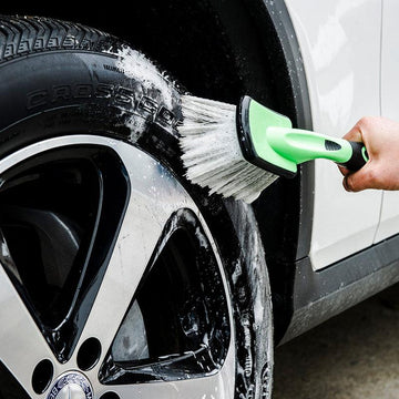 3W Car Wash Brush & Tire Rim Brush Set Kit Car Care Tire Rim Cleaner Bristles