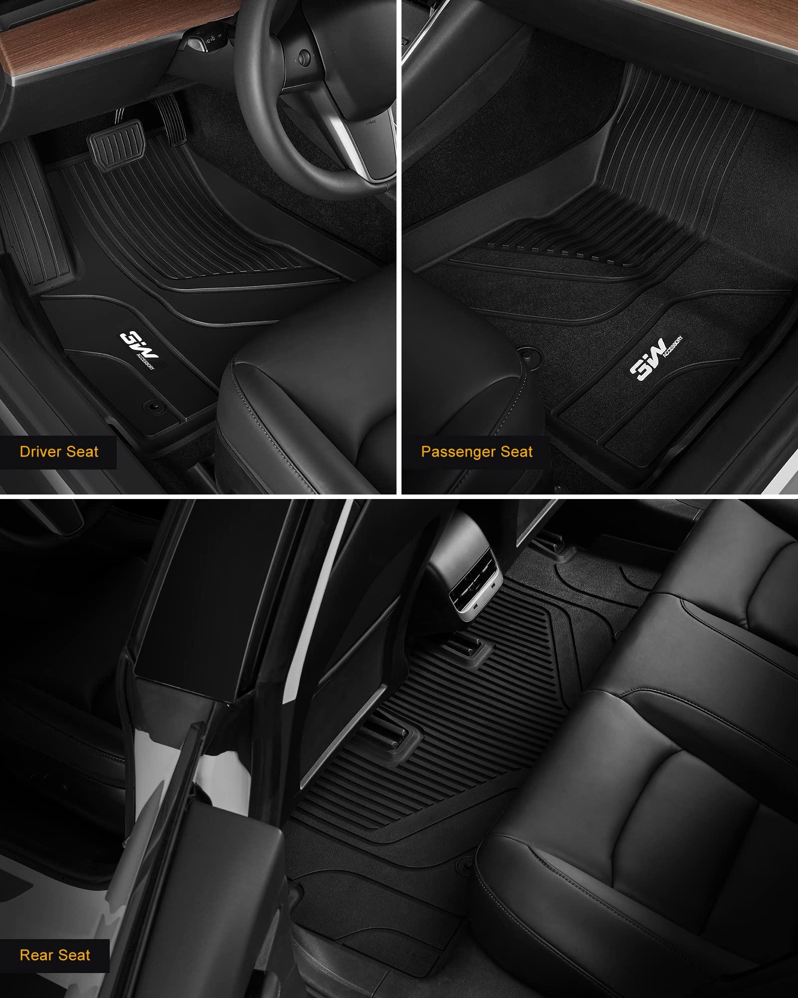 3W Tesla Model 3 2021-2023 Custom Floor Mats / Trunk Mats TPE Material & All-Weather Protection Vehicles & Parts 3Wliners   