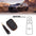3W Toyota RAV4 Key Fob Cover Case 360 Degree Protection Genuine Leather with Keychain Vehicles & Parts 3Wliners RAV4 KC 3 Buttons Black 