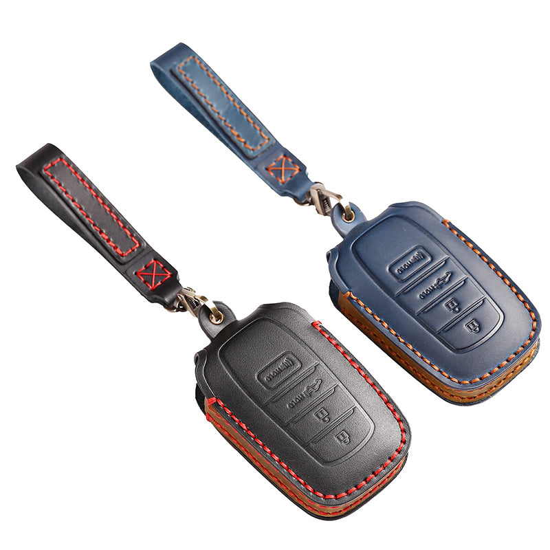 3W Key Fob Cover Case Compatible for Toyota Tundra 2022 Only, 4 Buttons  3Wliners Tundra KC 4 Buttons Blue & Black 